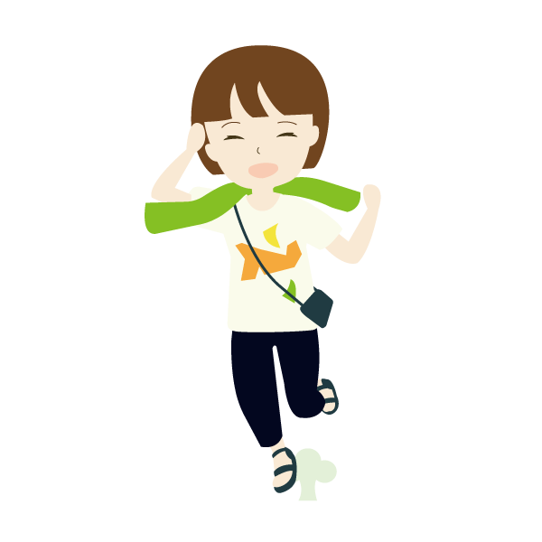 フェスでジャンプする女性