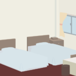 ホテルのツインルーム