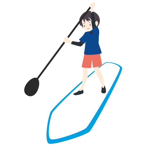 SUPを楽しむ男性