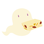 ヌガーを持つおばけ