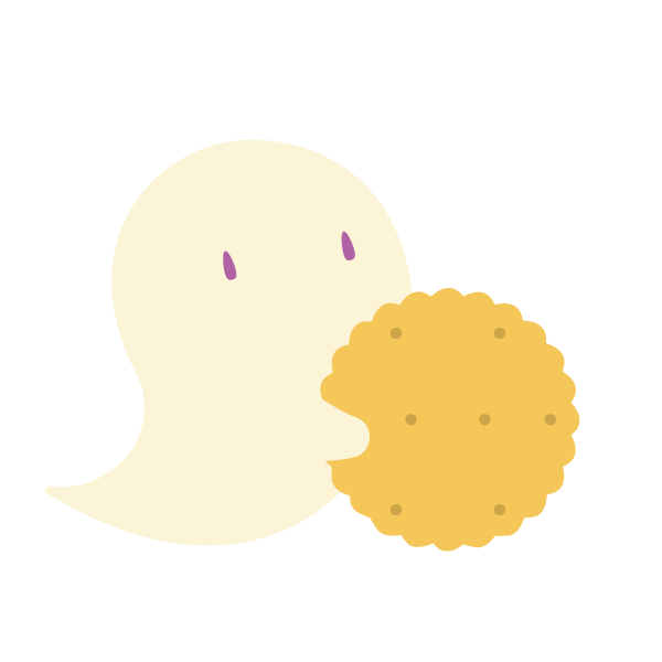 ビスケットを持つおばけ