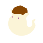 チョコレートを持ったおばけ