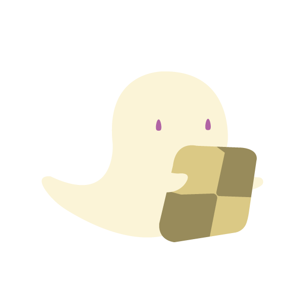 クッキーを持ったおばけ