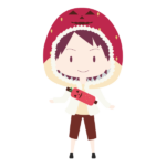 おばけいちごのショートケーキコスチュームの少年