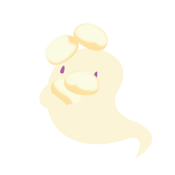 ブールドネージュを抱えるおばけ