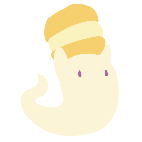 シュークリームを持つおばけ