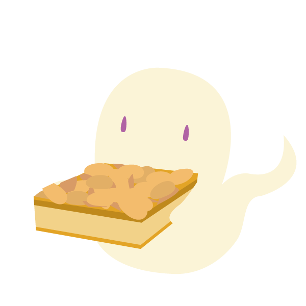 フロランタンを持つおばけ