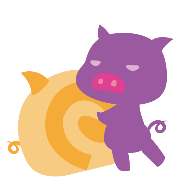 ぶたとハロウィンロールケーキ