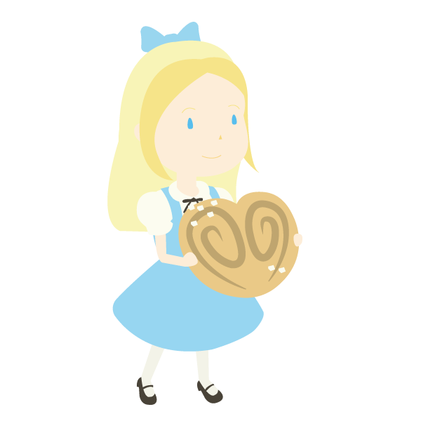 不思議の国の少女とハートパイ