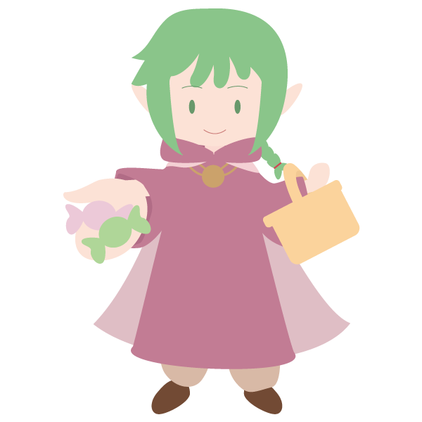 お菓子を配る魔女