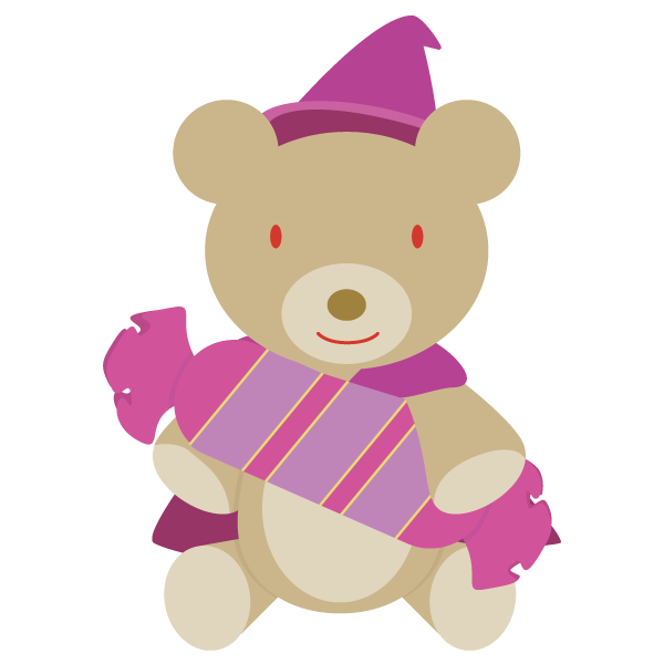 魔女の姿のテディベア