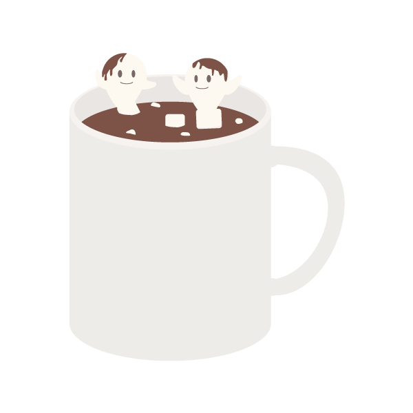 マシュマロおばけのホットチョコレート