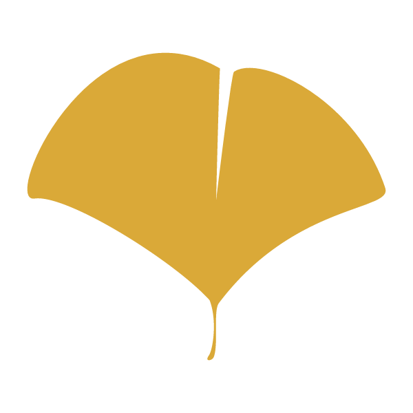 黄色づいたイチョウの葉