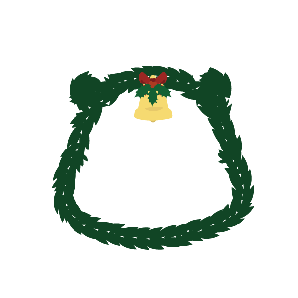 クマ型クリスマスリース