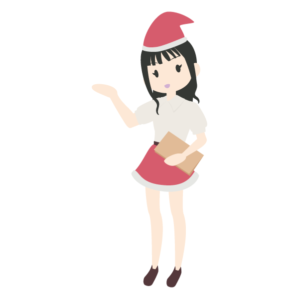 サンタコスチュームのウェイトレス