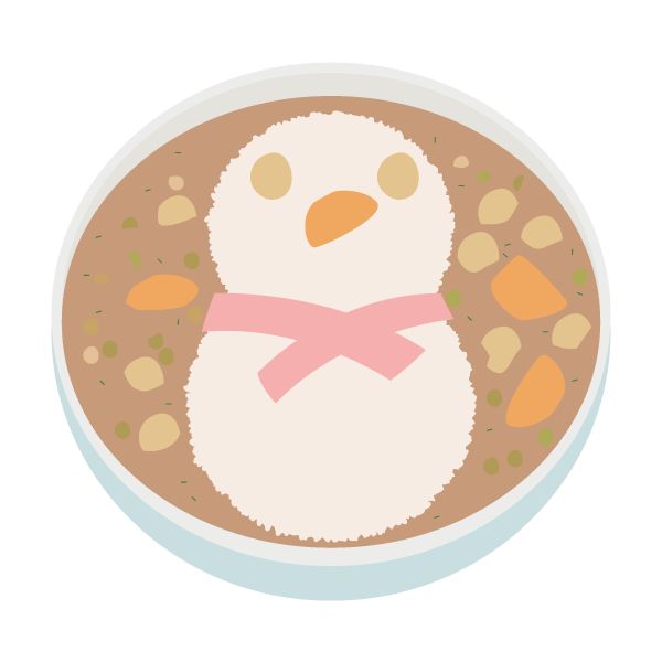 雪だるまの豆カレー