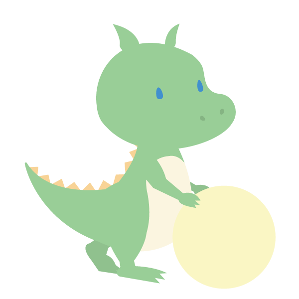 雪玉を転がすドラゴン