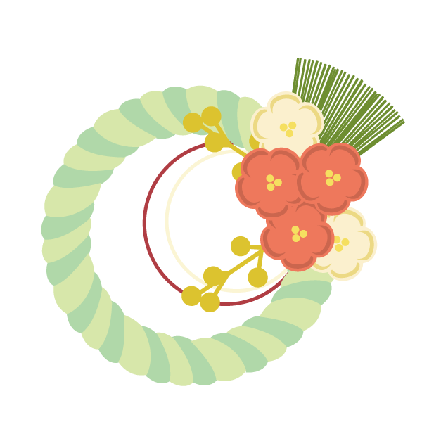 丸いしめ縄飾り