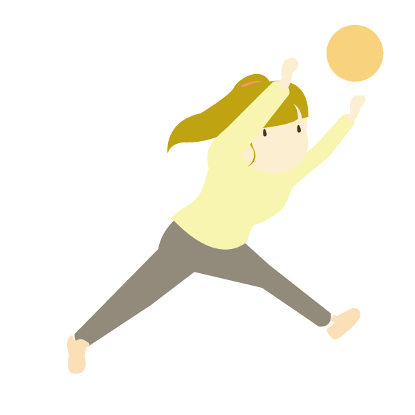 ハンドボールのゴールキーパーをする女性