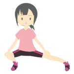 伸脚をする少女