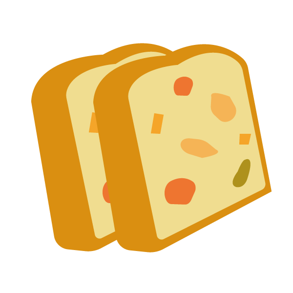 スライスしたパウンドケーキ