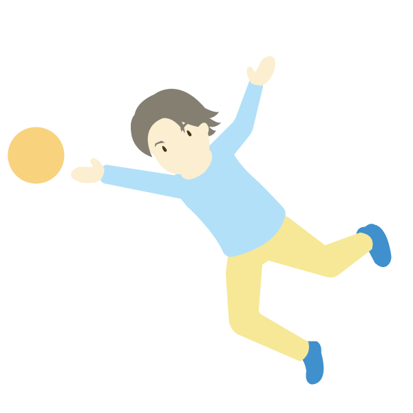 ハンドボールのゴールキーパーをする男性