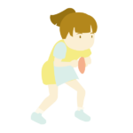 卓球でレシーブに備える女性