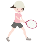 テニスのバックハンド（女性）