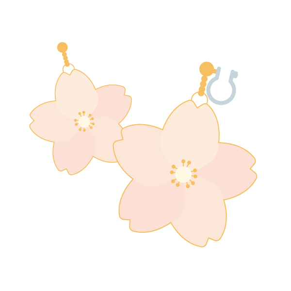 桜のイヤリング