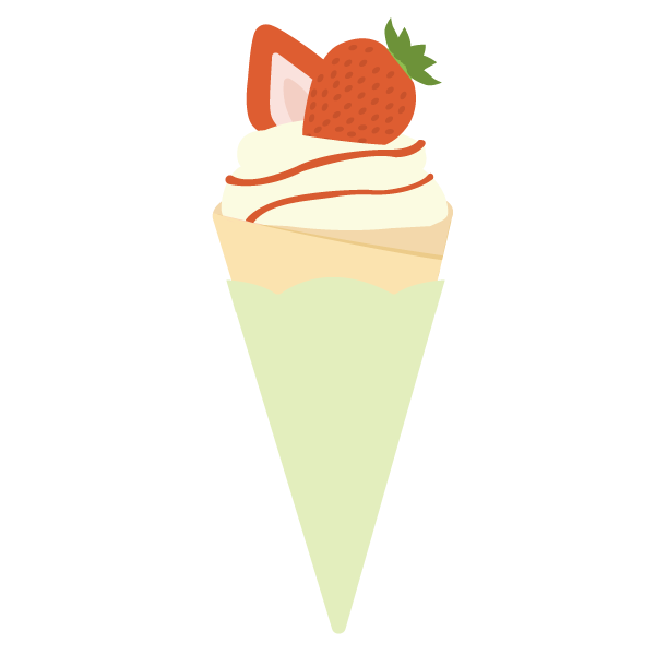 いちごクレープ