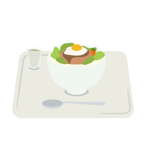 社食のロコモコ丼