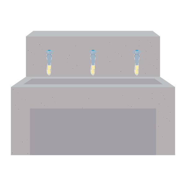 コンクリートの流し台