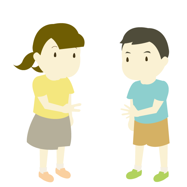 じゃんけんをする子供
