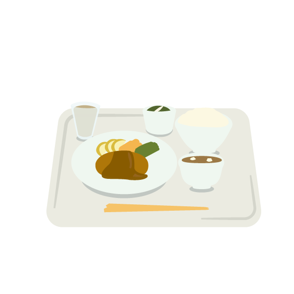 社食のハンバーグ定食