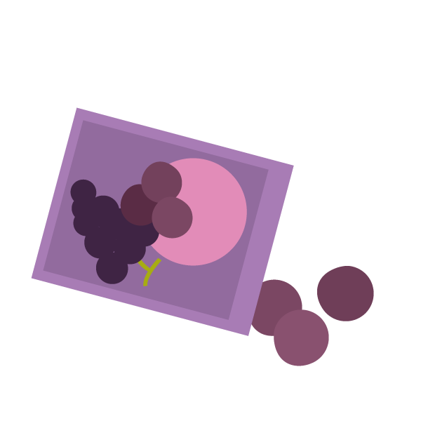 ぶどう味の球状シャーベット