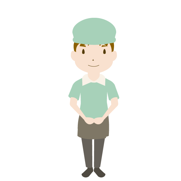 アイスクリーム店の男性店員