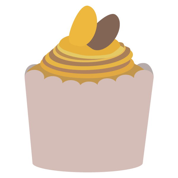 甘栗と渋栗のカップケーキ