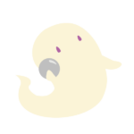 砲丸投げをするおばけ