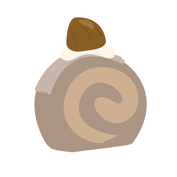 栗のロールケーキ