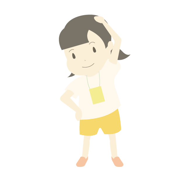 ラジオ体操をする女の子