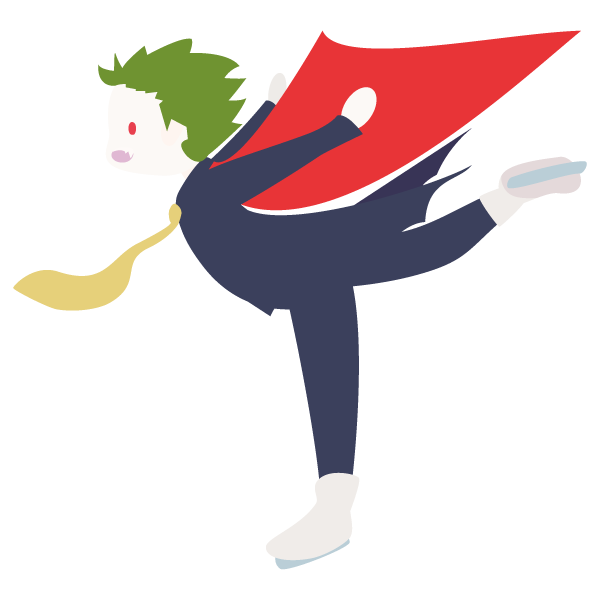 アイススケートをするバンパイア