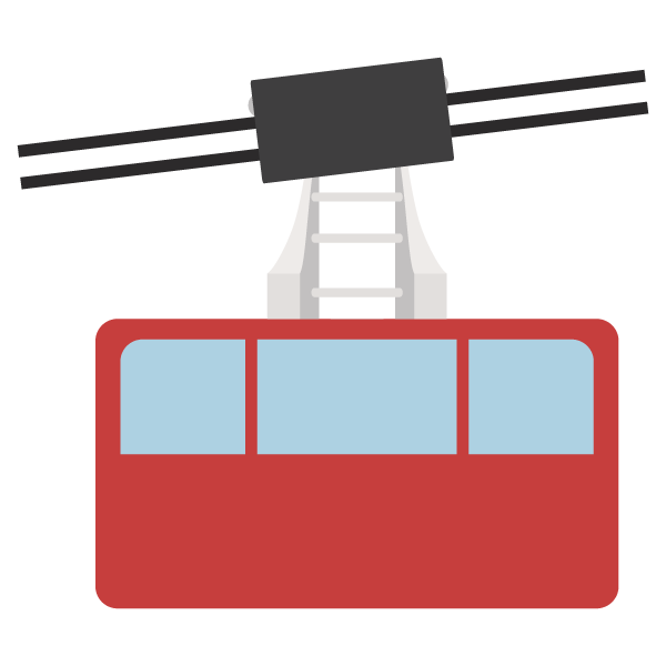 ロープウェイのゴンドラ