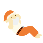 腹筋をするサンタ