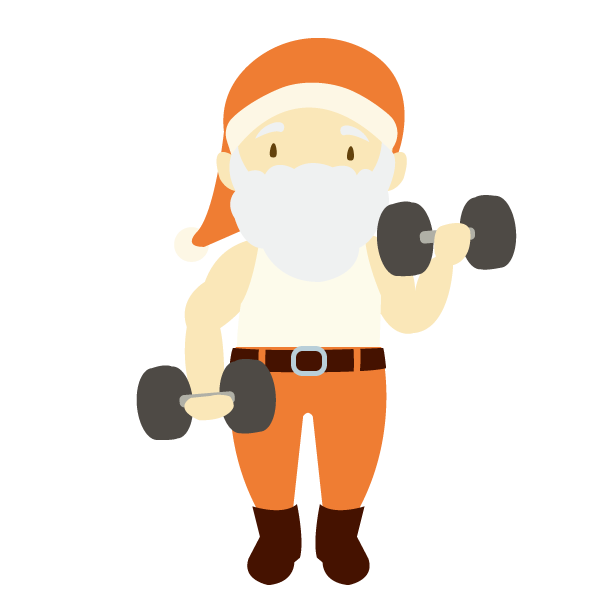 筋トレするサンタ