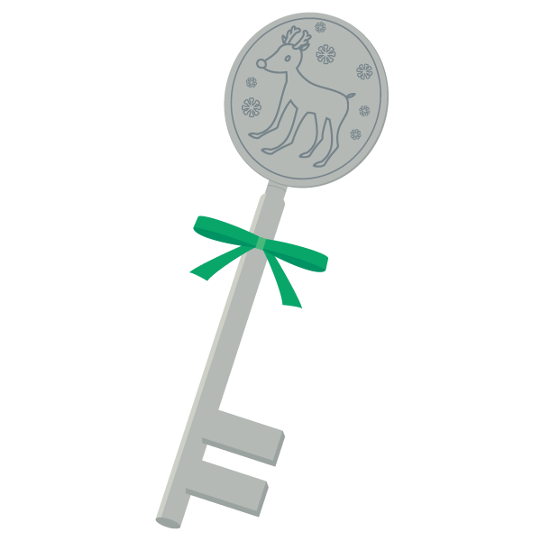 トナカイのキーヘッドの鍵