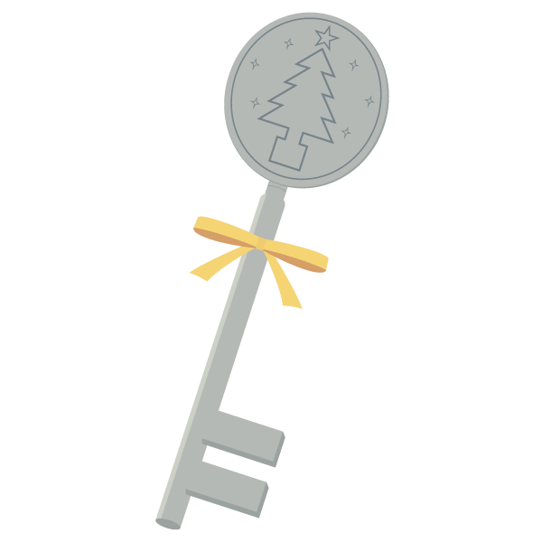 クリスマスツリーのキーヘッドの鍵