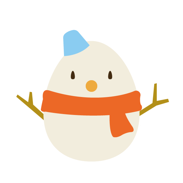 雪だるまの豆こけし