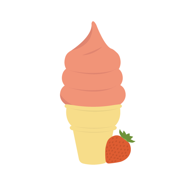 ストロベリーソフトクリーム