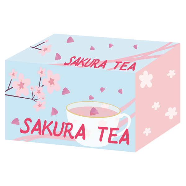 桜紅茶のティーバッグボックス