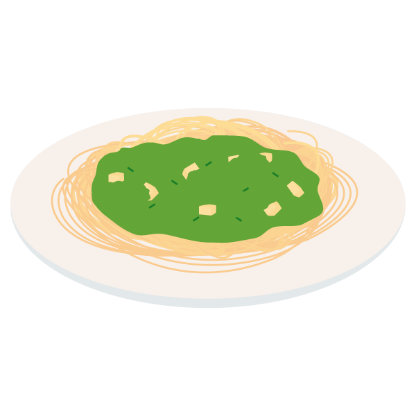 ジェノベーゼソースのパスタ